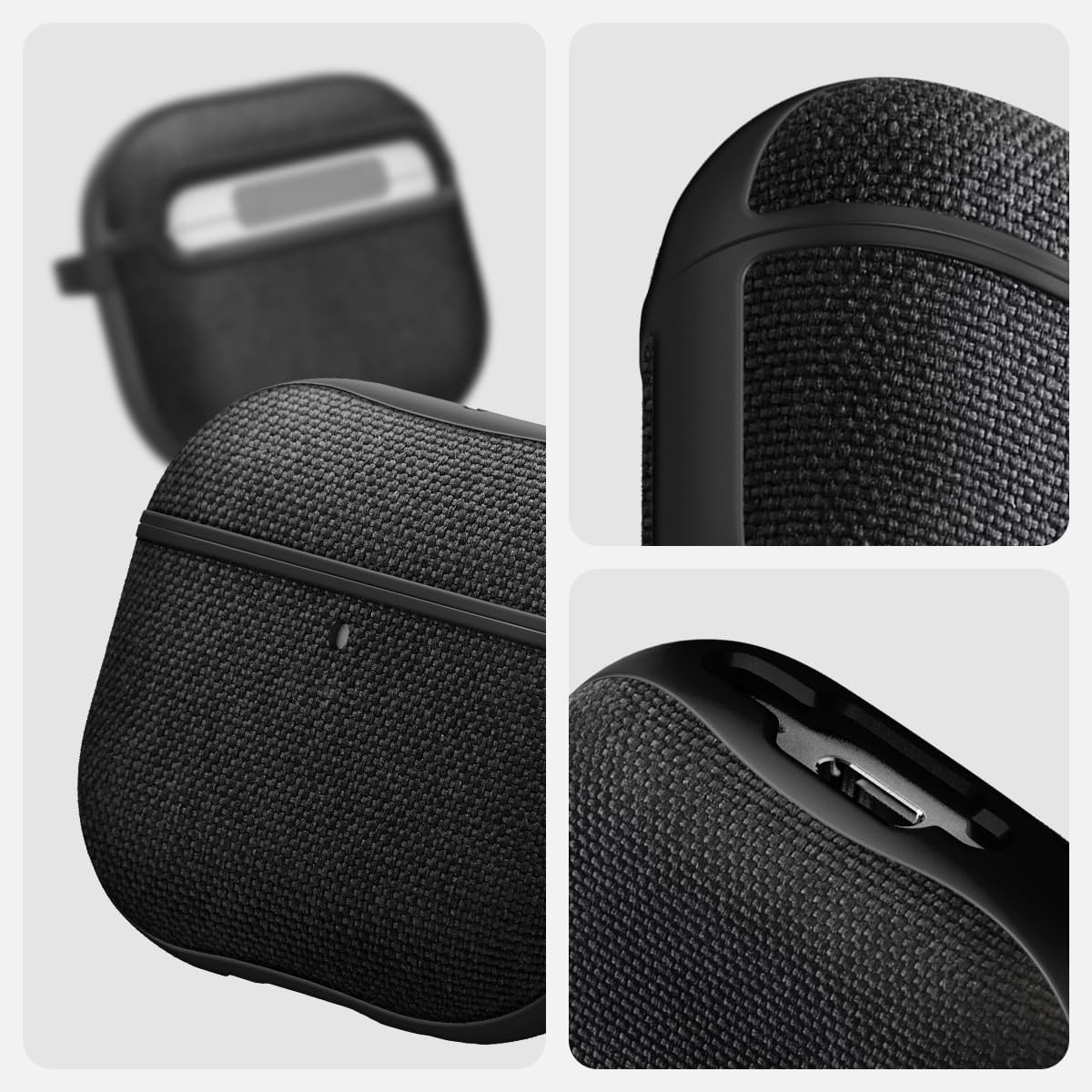Oryginalne etui od marki Spigen z serii Urban Fit dla AirPods 4, czarne